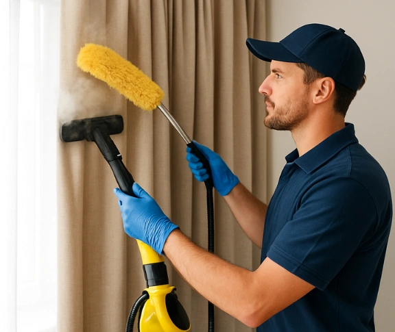 Trusted curtain steam cleaning technician Matty Curtain Cleaning pines-forest-vic QLD