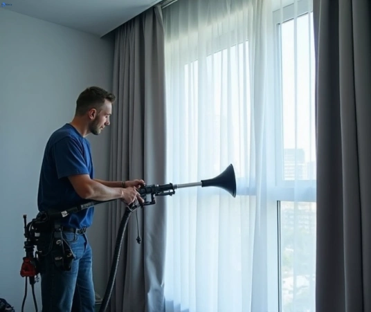 Professional curtain steam cleaning process equipment Matty Curtain Cleaning pines-forest-vic