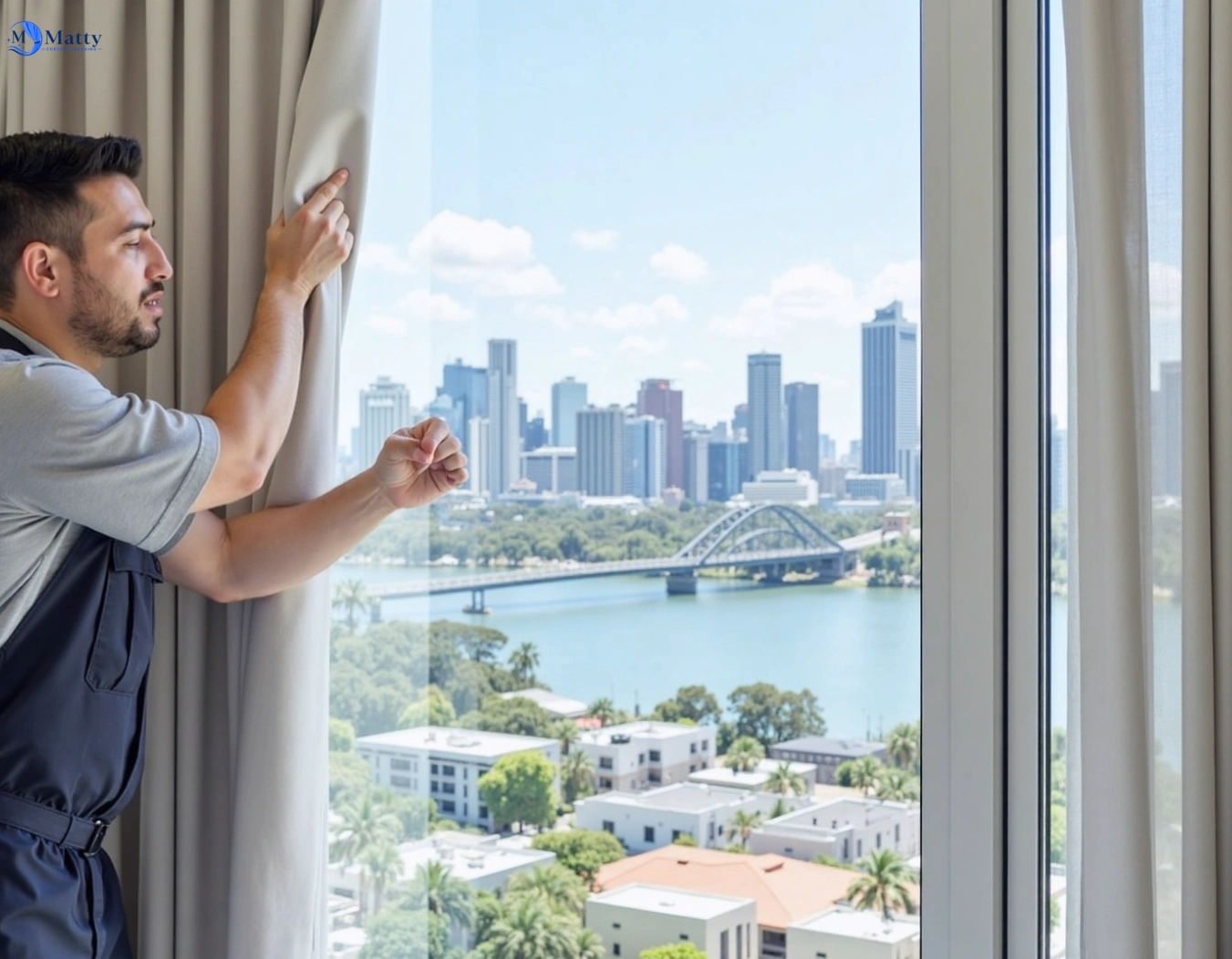 Professional curtain steam cleaning service pines-forest-vic QLD by Matty Curtain Cleaning