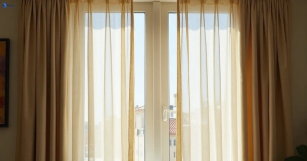 Dusty and dull curtains in pines-forest-vic before steam cleaning